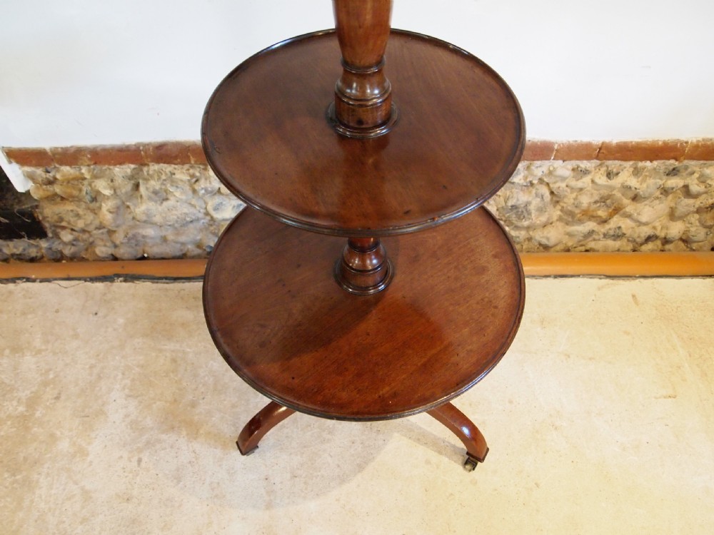 Rare Campaign Military George III Mahogany dumb waiter table c1800 View XII
