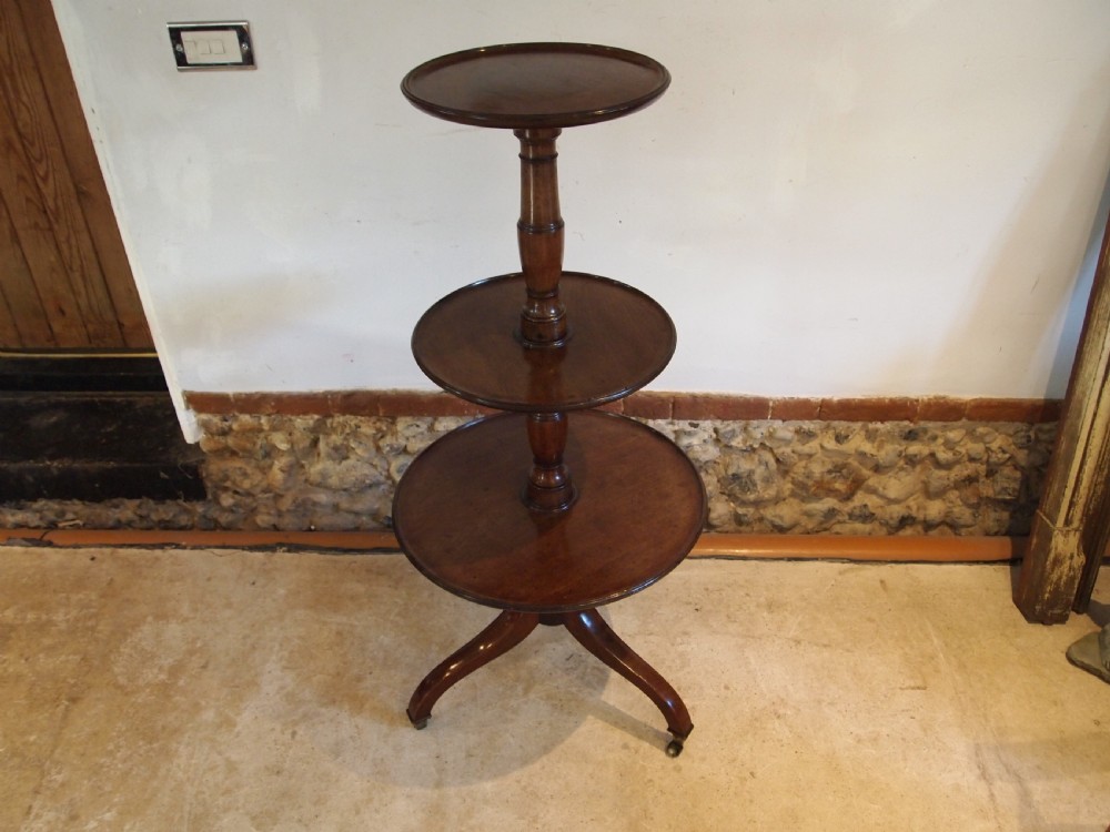 Rare Campaign Military George III Mahogany dumb waiter table c1800 View XIII
