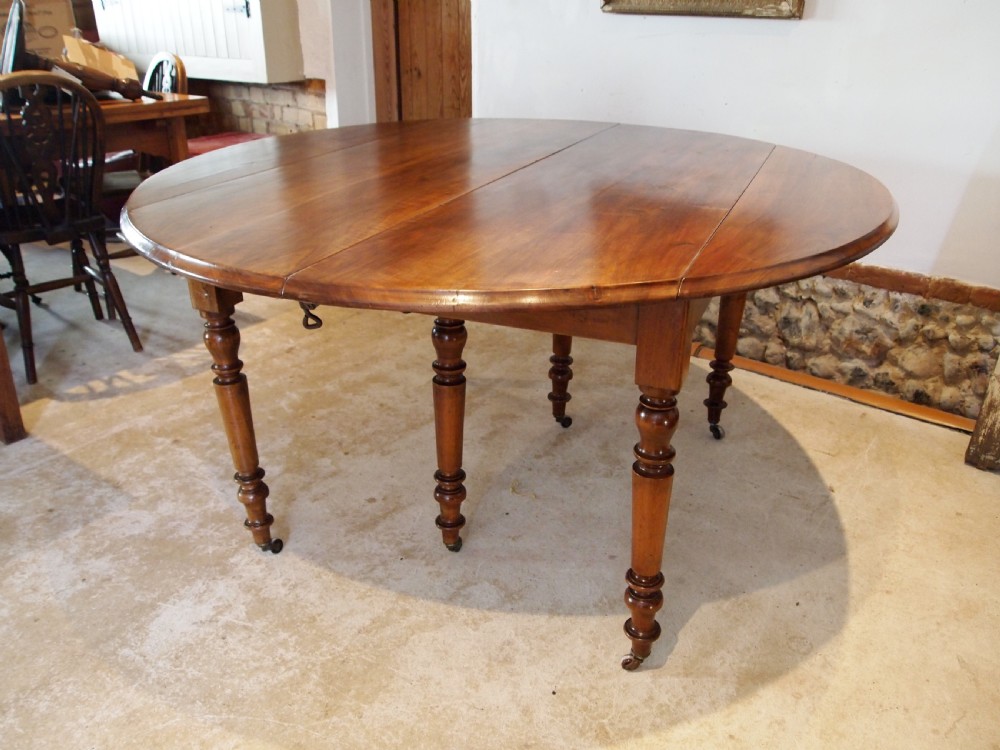 Table large French Walnut farmhouse dining kitchen c1890 View VIII