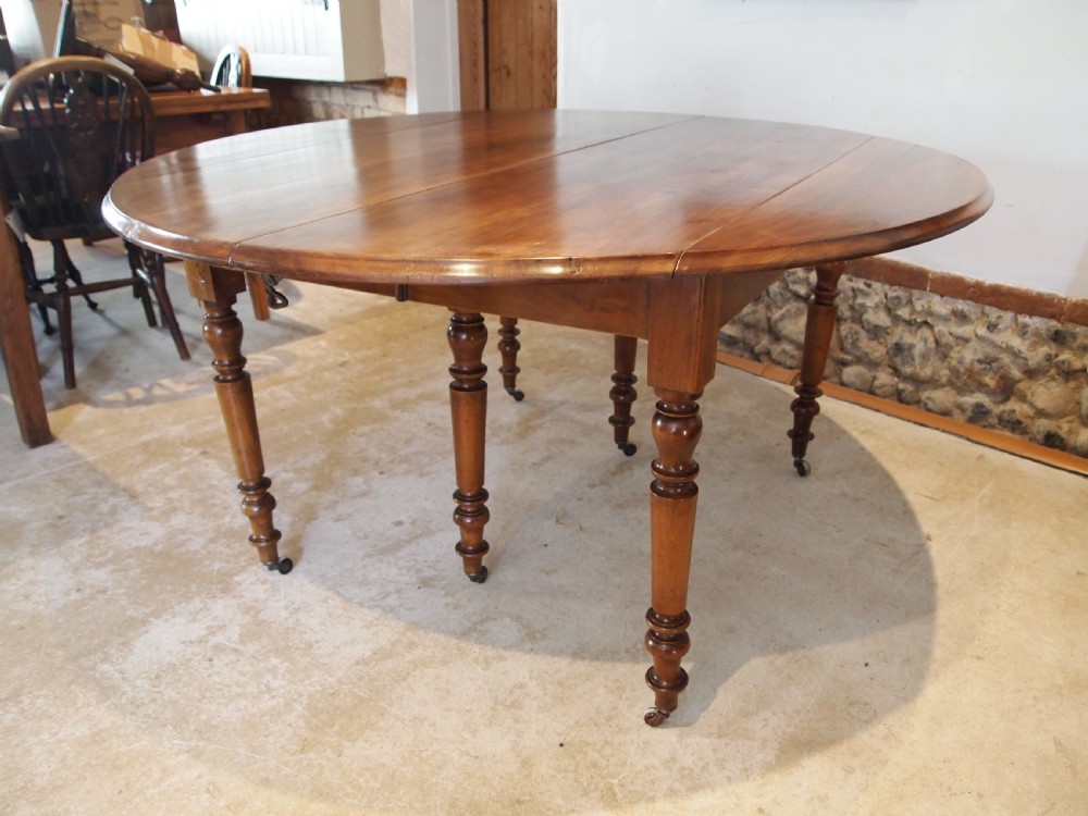 Table large French Walnut farmhouse dining kitchen c1890 View IX