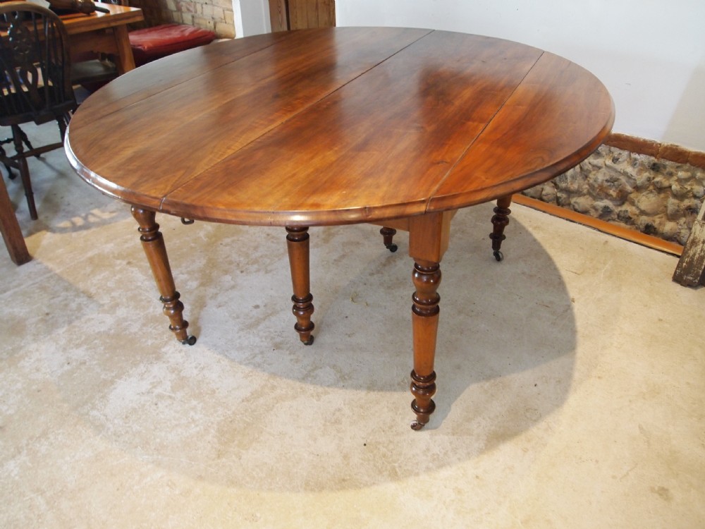 Table large French Walnut farmhouse dining kitchen c1890 View X