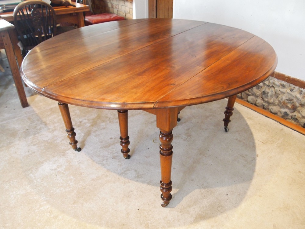 Table large French Walnut farmhouse dining kitchen c1890 View XI