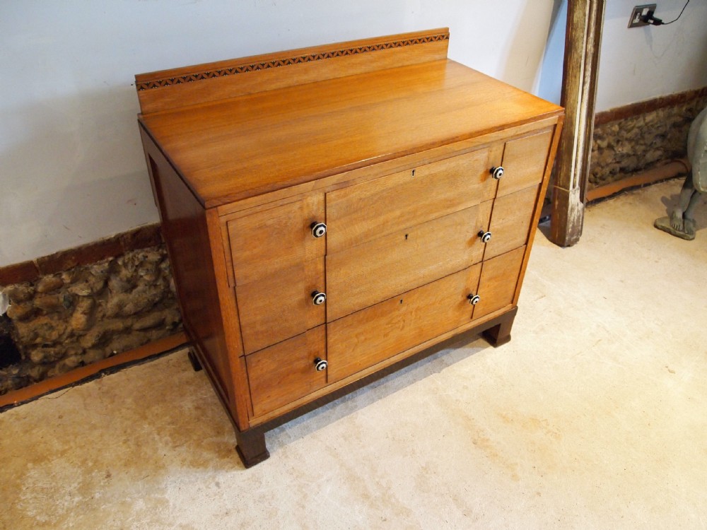 Bedroom suite 3 piece Bath Cabinet Makers Oak Art Deco c1930