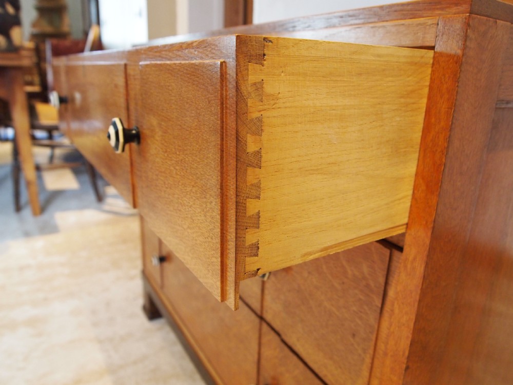 Bedroom suite 3 piece Bath Cabinet Makers Oak Art Deco c1930 View VI