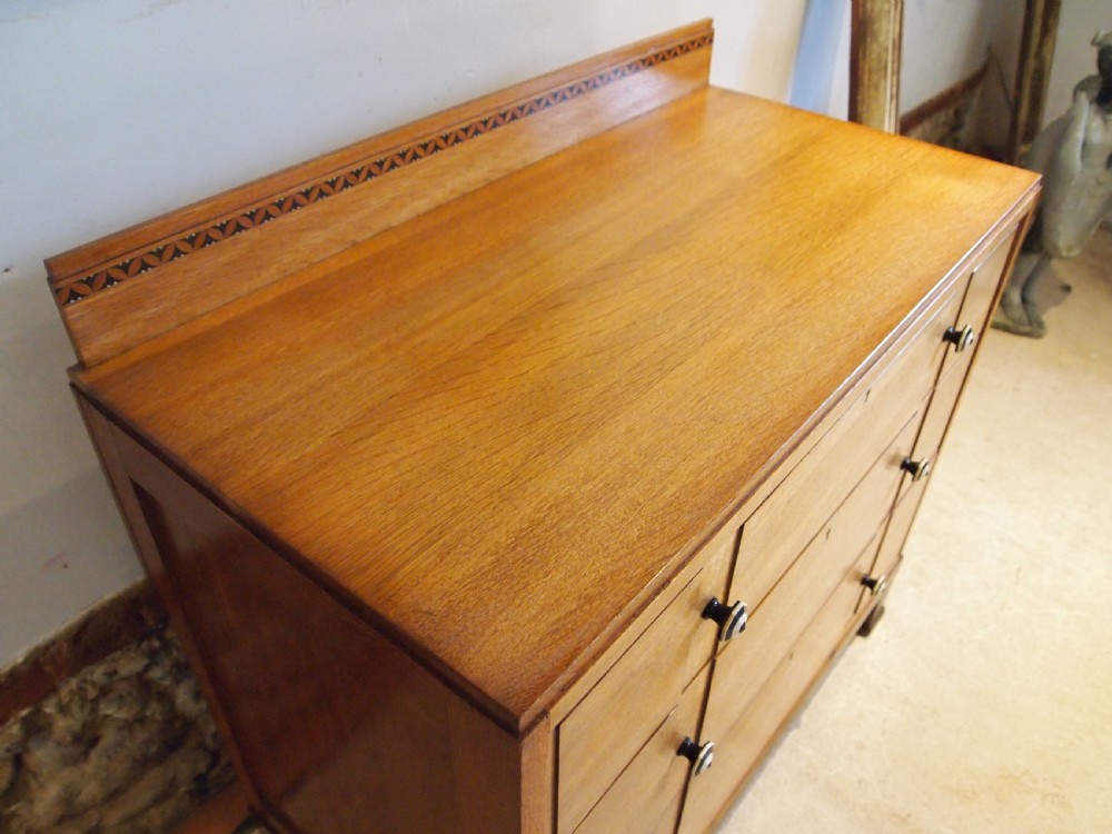Bedroom suite 3 piece Bath Cabinet Makers Oak Art Deco c1930 View IX