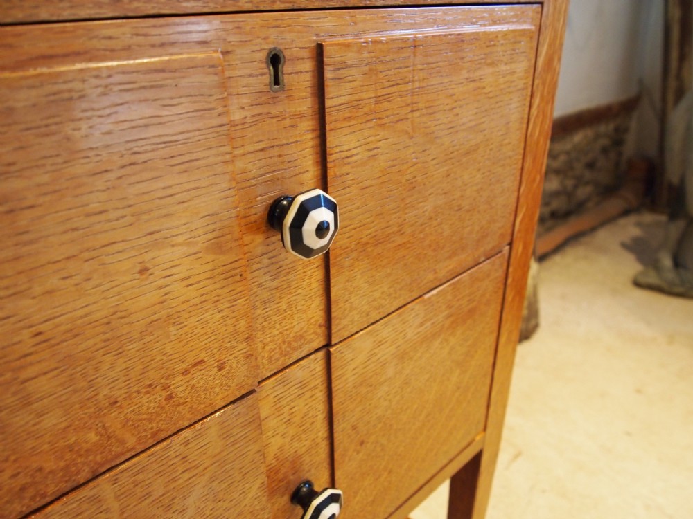 Bedroom suite 3 piece Bath Cabinet Makers Oak Art Deco c1930 View XIII