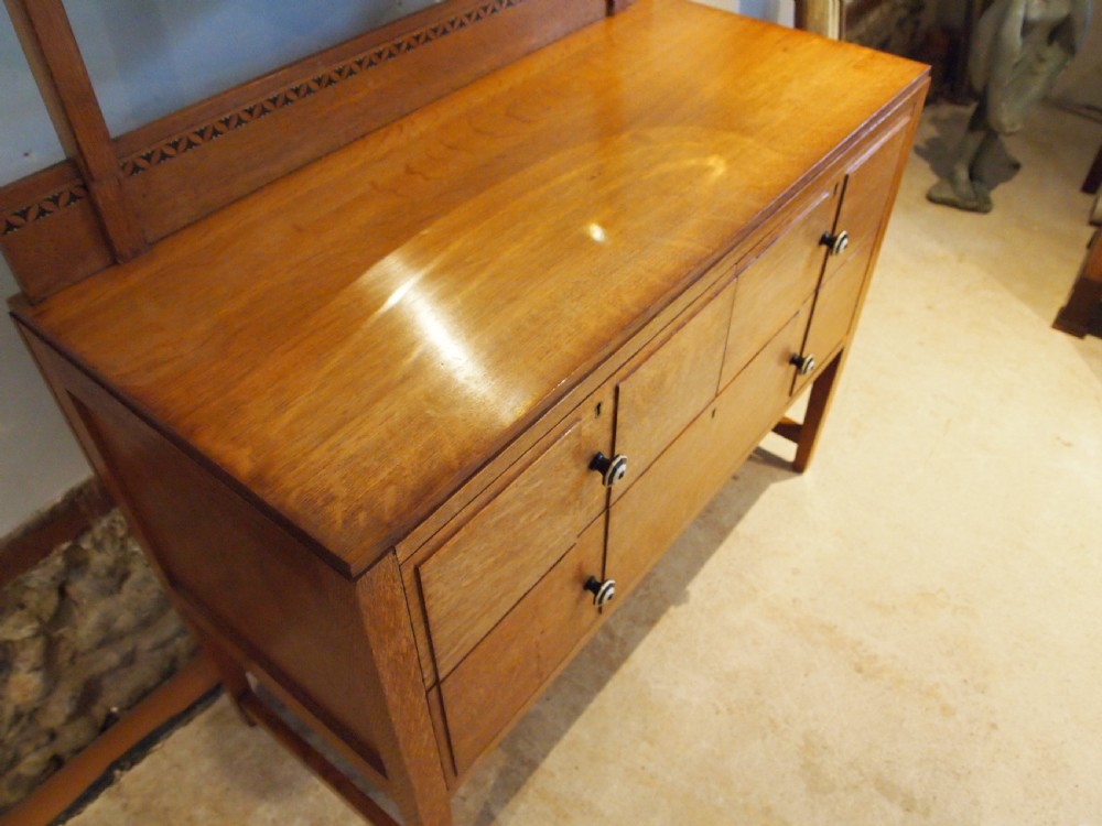 Bedroom suite 3 piece Bath Cabinet Makers Oak Art Deco c1930 View XV