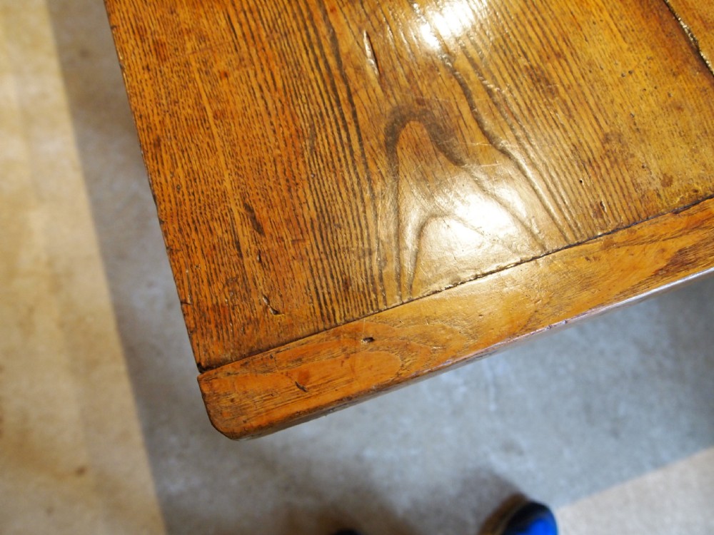 Table magnificent rare George III Ash refectory farmhouse dining c1800 View VII
