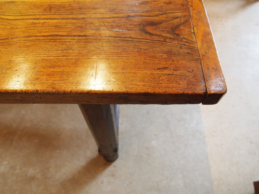 Table magnificent rare George III Ash refectory farmhouse dining c1800 View XI