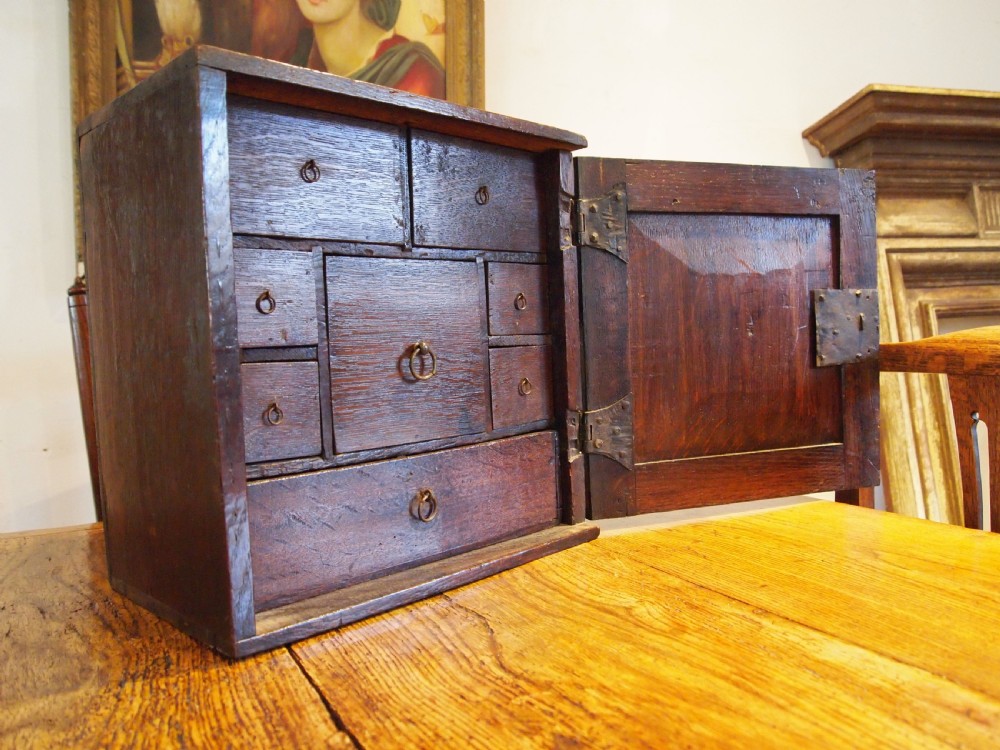 Cupboard stunning spice cabinet Charles II Oak c1680 View II