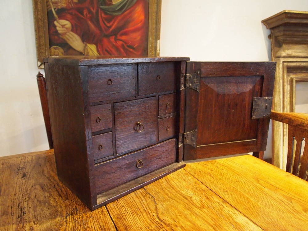 Cupboard stunning spice cabinet Charles II Oak c1680 View VII
