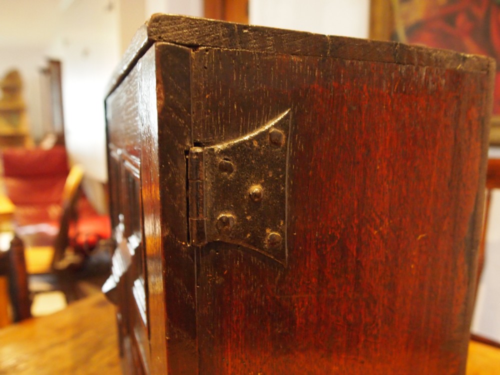 Cupboard stunning spice cabinet Charles II Oak c1680 View IX