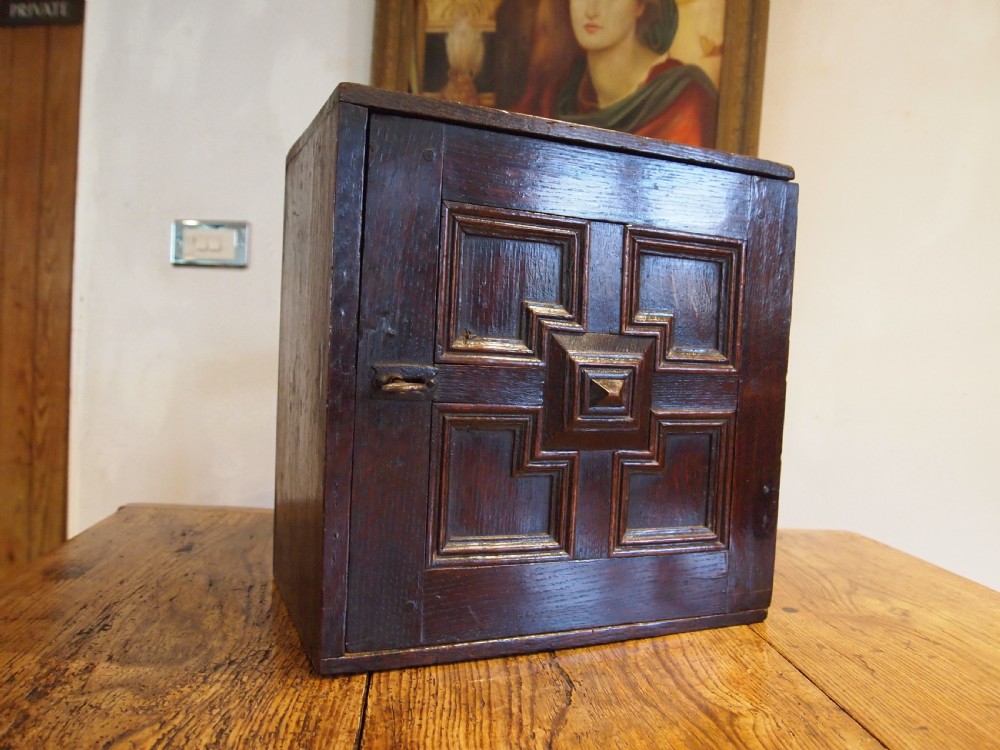 Cupboard stunning spice cabinet Charles II Oak c1680 View X