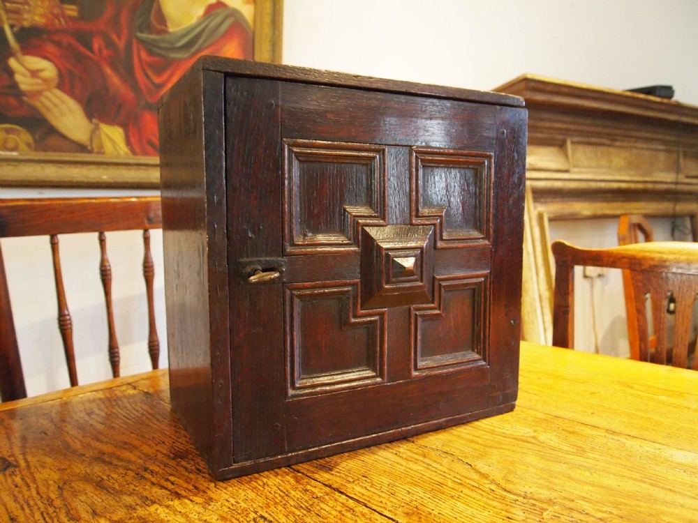 Cupboard stunning spice cabinet Charles II Oak c1680 View XI