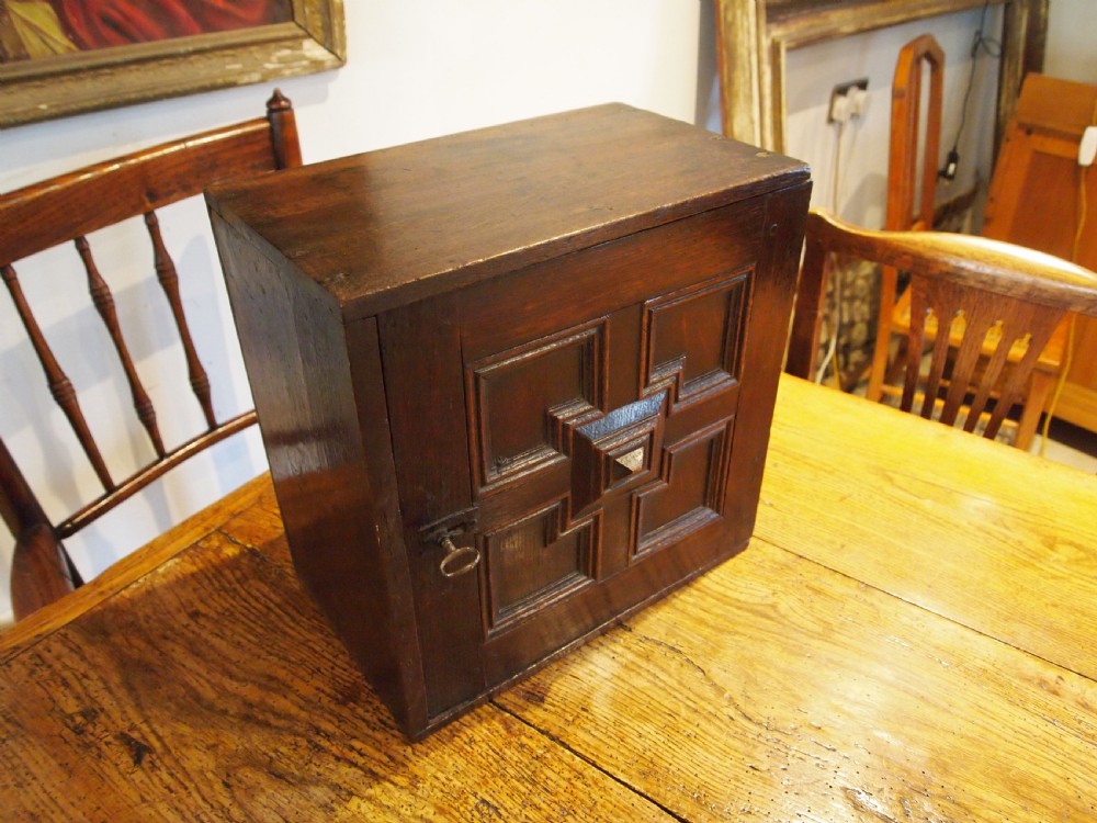 Cupboard stunning spice cabinet Charles II Oak c1680 View XII