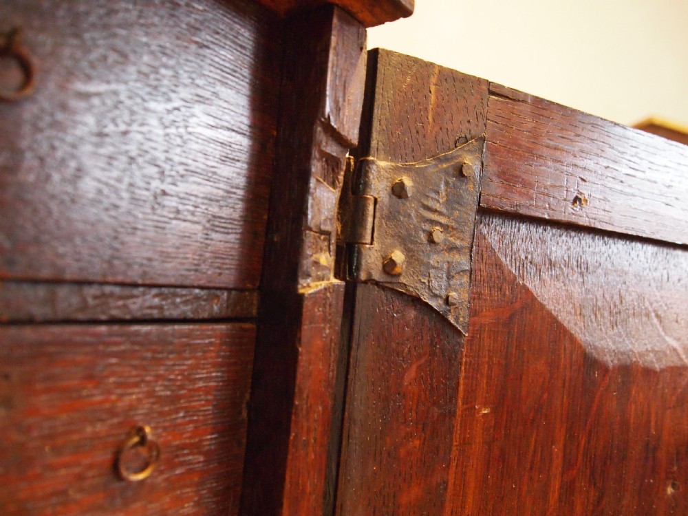 Cupboard stunning spice cabinet Charles II Oak c1680 View XV