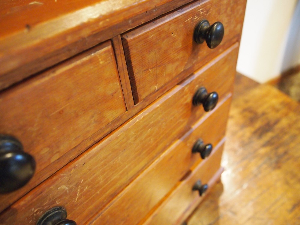 Chest of drawers miniature Victorian Apprentice chest Pine C1880 View VI