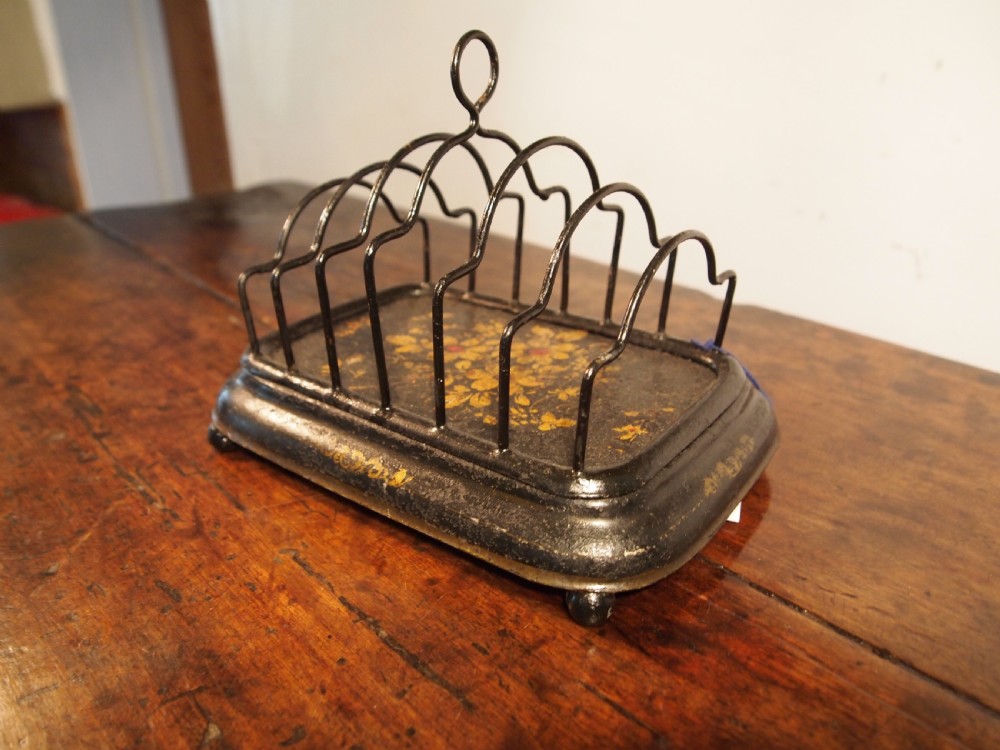 Very rare Pontypool Toleware Tin Toast rack c1810 View II