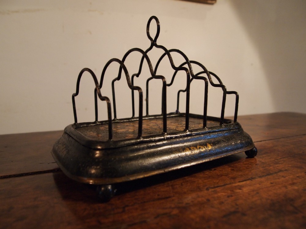 Very rare Pontypool Toleware Tin Toast rack c1810 View III