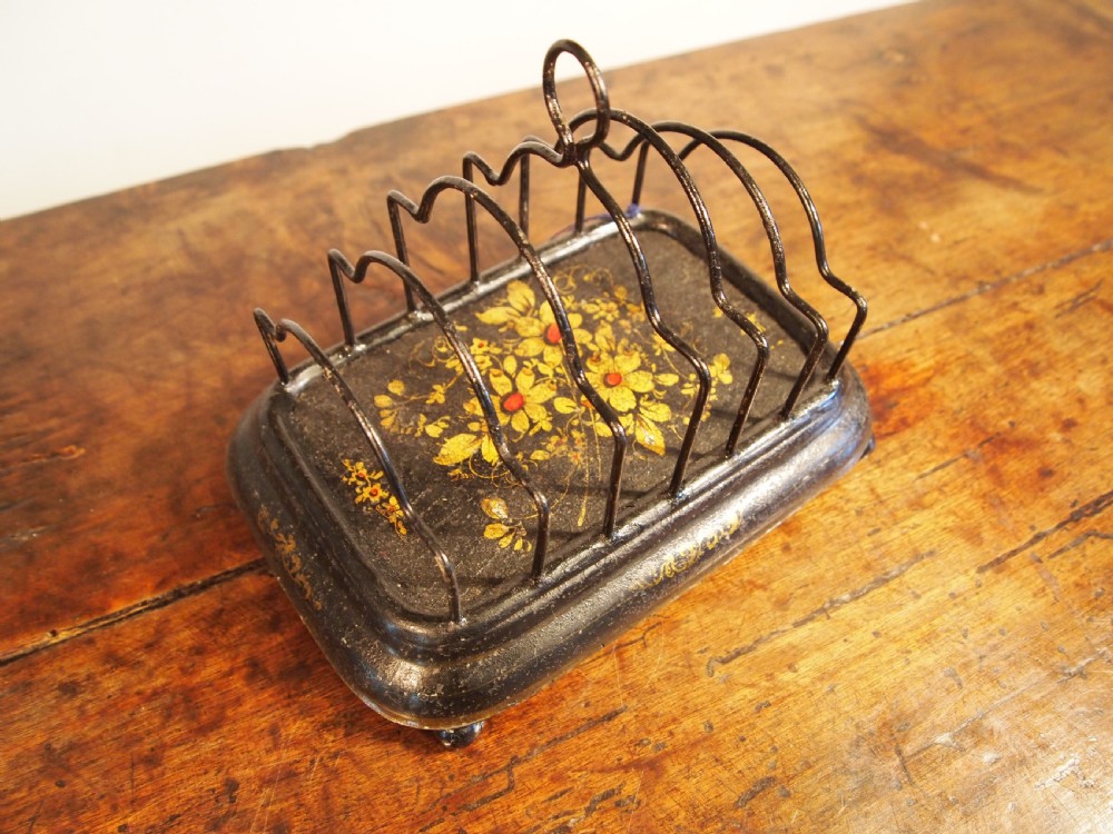 Very rare Pontypool Toleware Tin Toast rack c1810 View VI