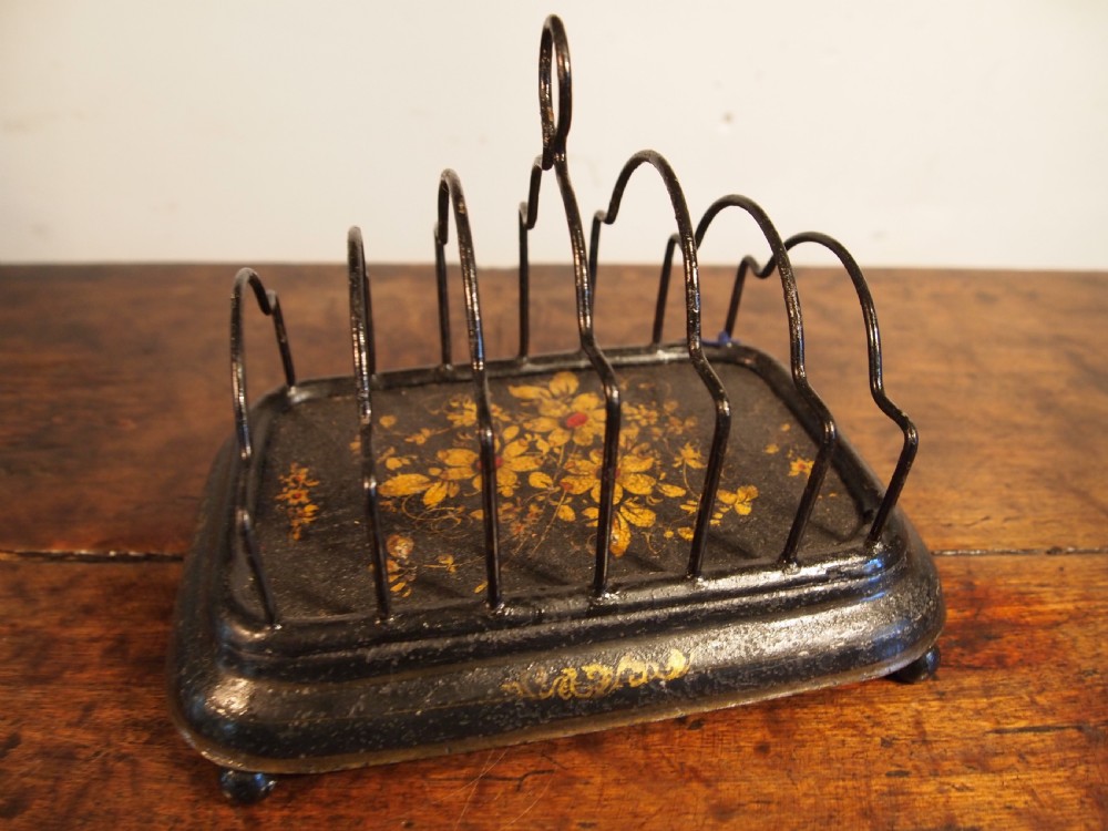 Very rare Pontypool Toleware Tin Toast rack c1810 View VII