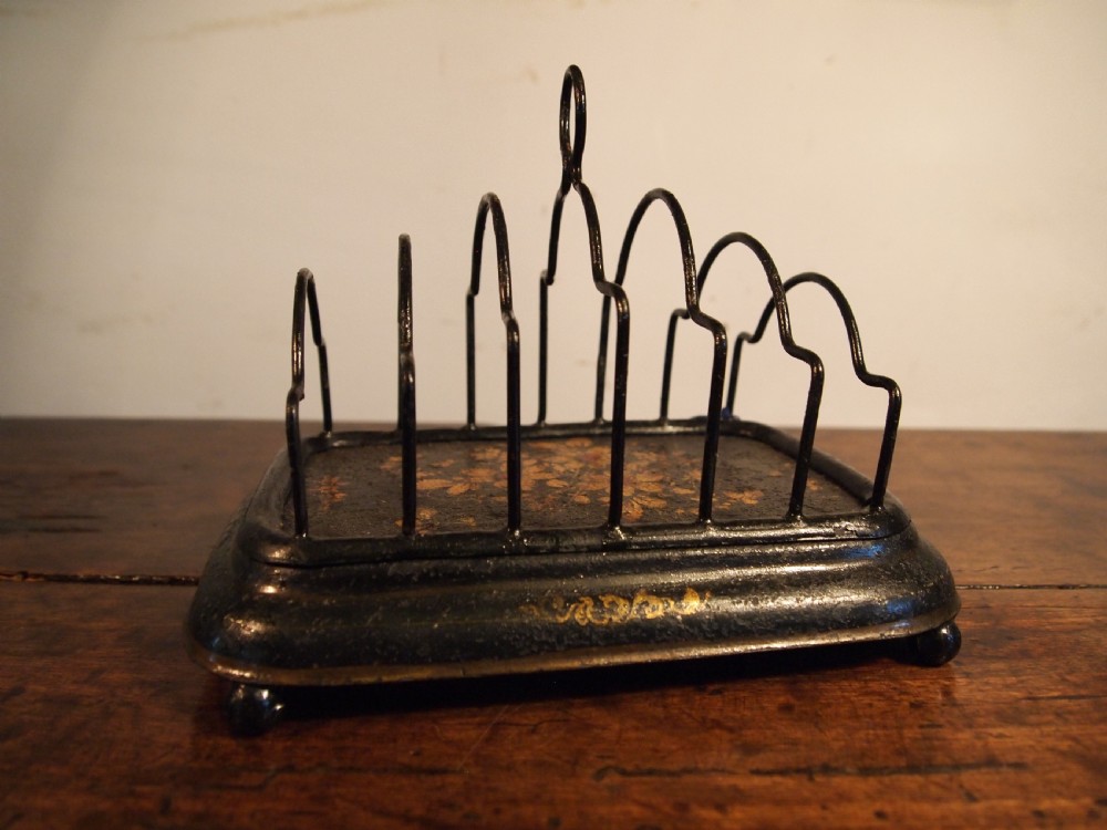 Very rare Pontypool Toleware Tin Toast rack c1810 View VIII