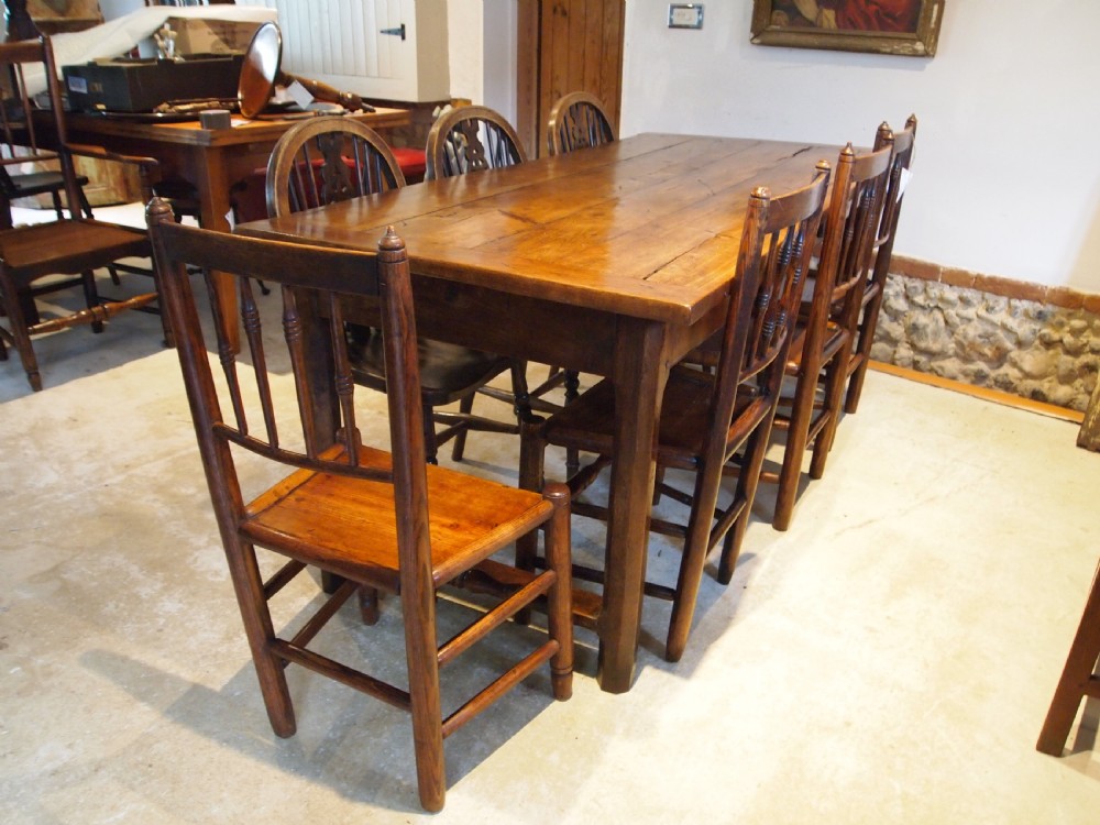 Table stunning refectory farmhouse French Cherry c1820 View IX
