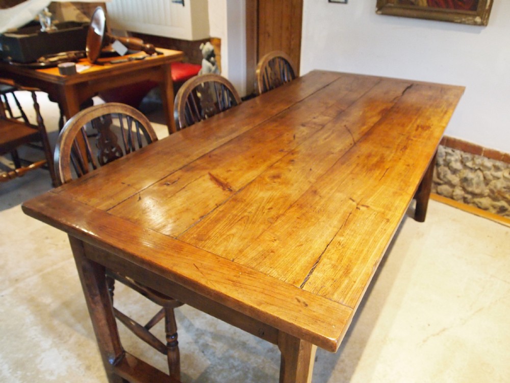 Table stunning refectory farmhouse French Cherry c1820 View XV
