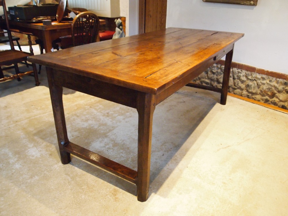 Table stunning refectory farmhouse French Cherry c1820 View XVII
