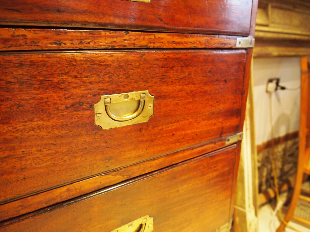 Chest of drawers Military Campaign rare William IV c1830 View III