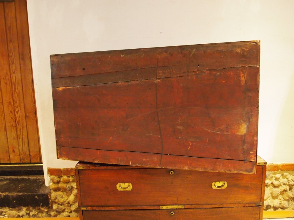 Chest of drawers Military Campaign rare William IV c1830 View XIII