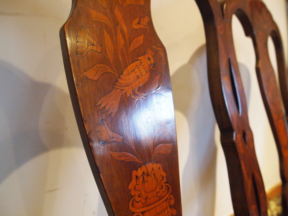 Settee sofa bench stunning Walnut inlaid Dutch c1880 View II