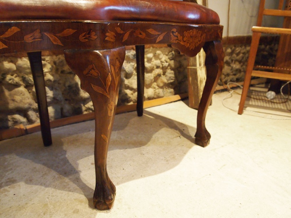 Settee sofa bench stunning Walnut inlaid Dutch c1880 View VIII