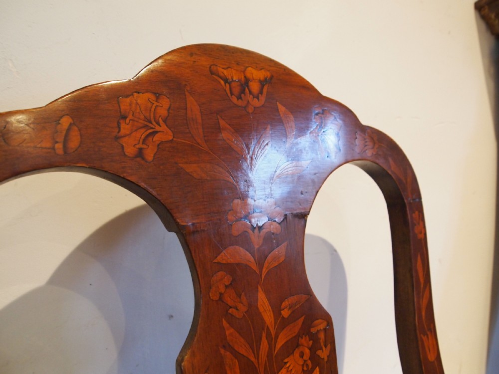 Settee sofa bench stunning Walnut inlaid Dutch c1880 View X