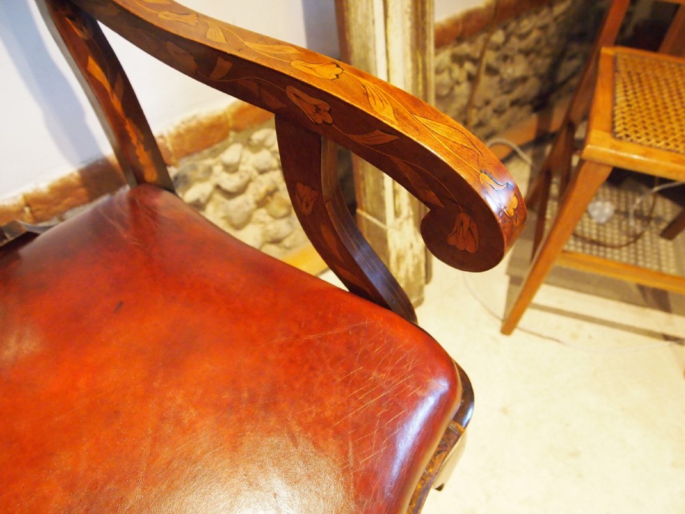 Settee sofa bench stunning Walnut inlaid Dutch c1880 View XI