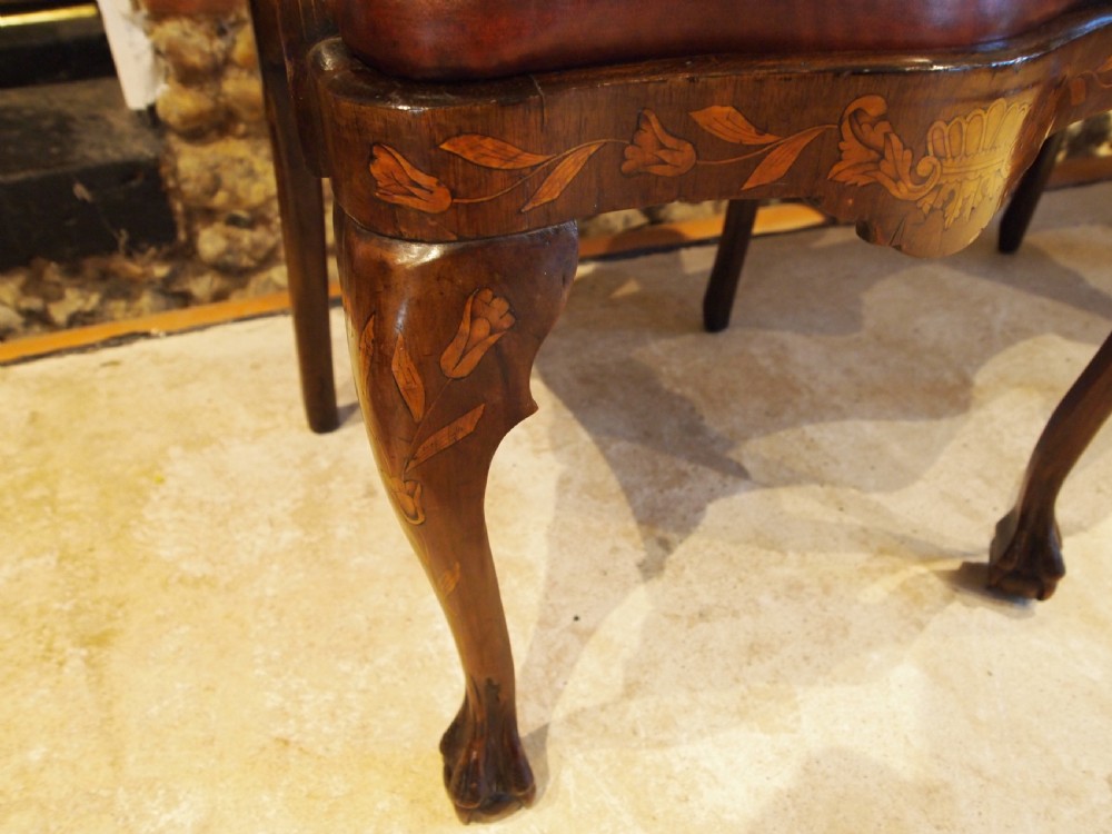 Settee sofa bench stunning Walnut inlaid Dutch c1880 View XIII