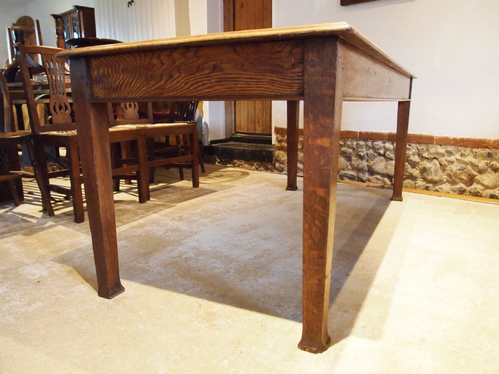 Table refectory farmhouse dining Edwardian Oak c1900 View V