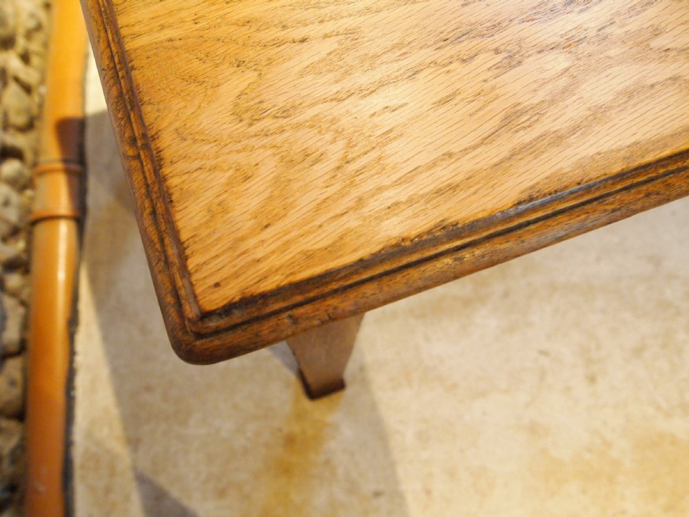 Table refectory farmhouse dining Edwardian Oak c1900 View VII