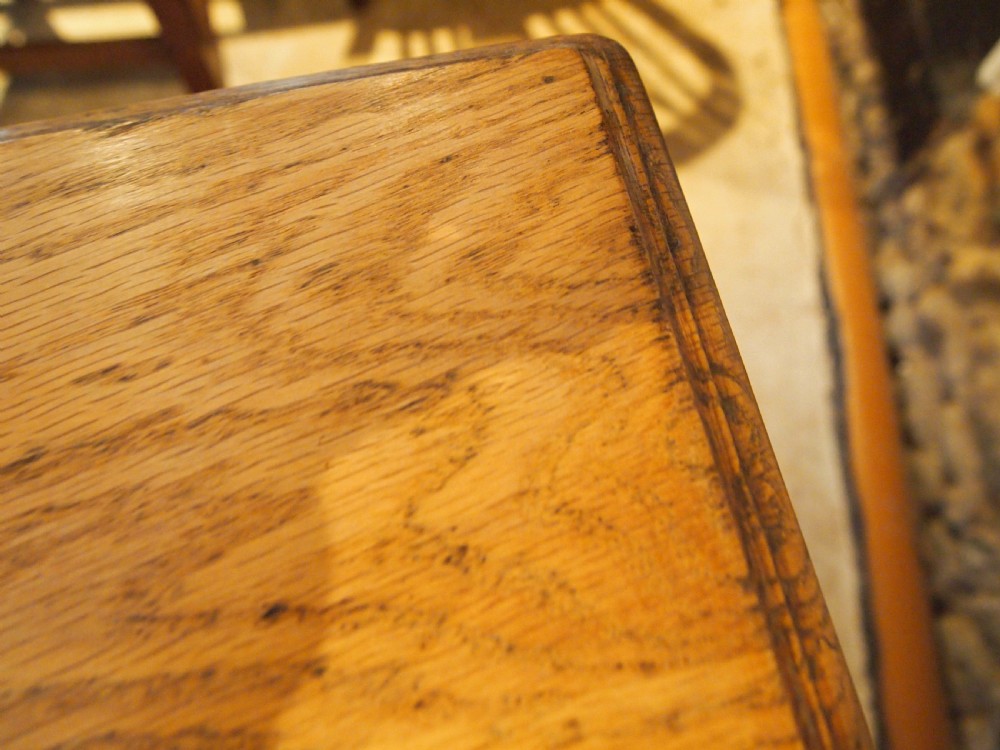 Table refectory farmhouse dining Edwardian Oak c1900 View XII