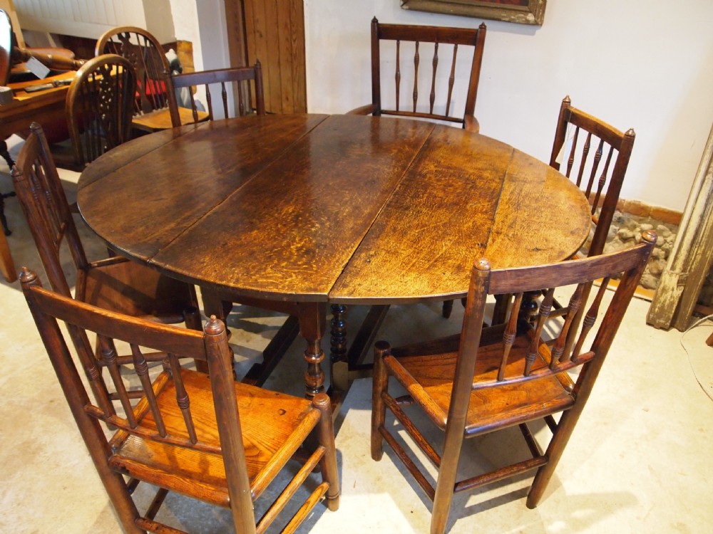 Table dining Outstanding Charles II Oak gateleg seats 8 c1680 View XII