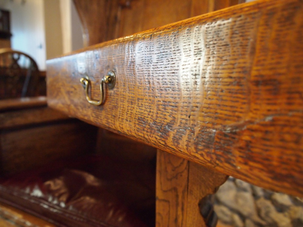 Chair outstanding George II Oak lambing chair c1760 View XIX