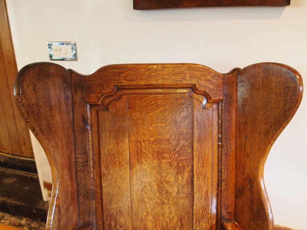 Chair outstanding George II Oak lambing chair c1760 View XXII