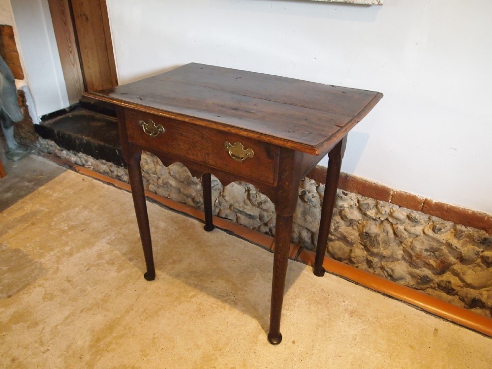 Table lowboy beautiful George II Oak c1750 View IV