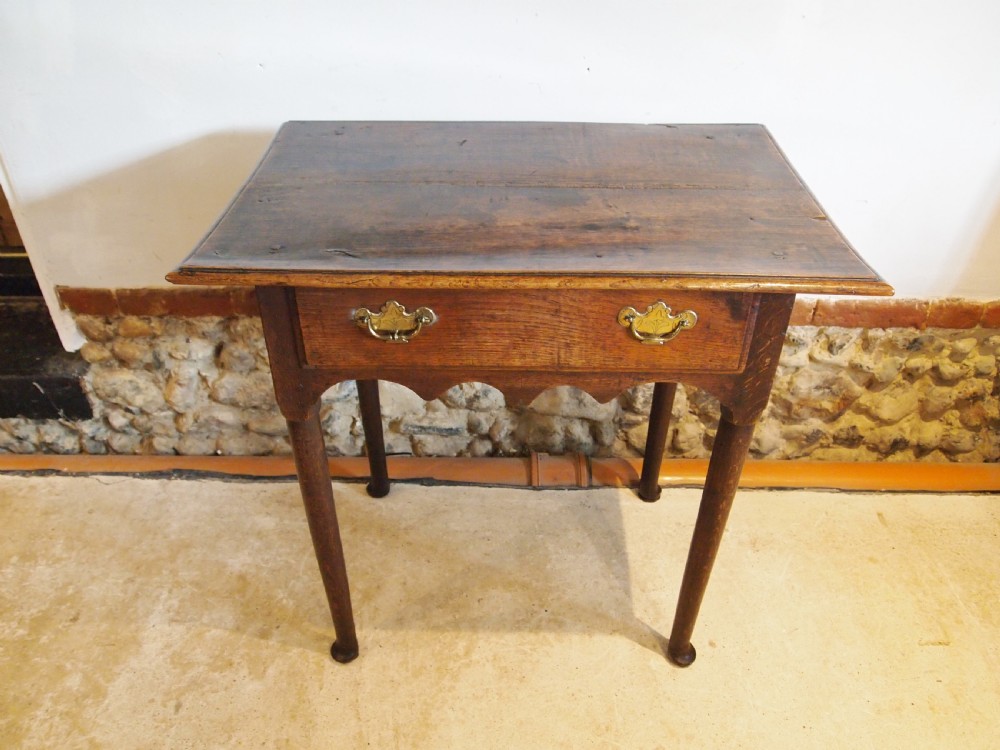 Table lowboy beautiful George II Oak c1750 View XI