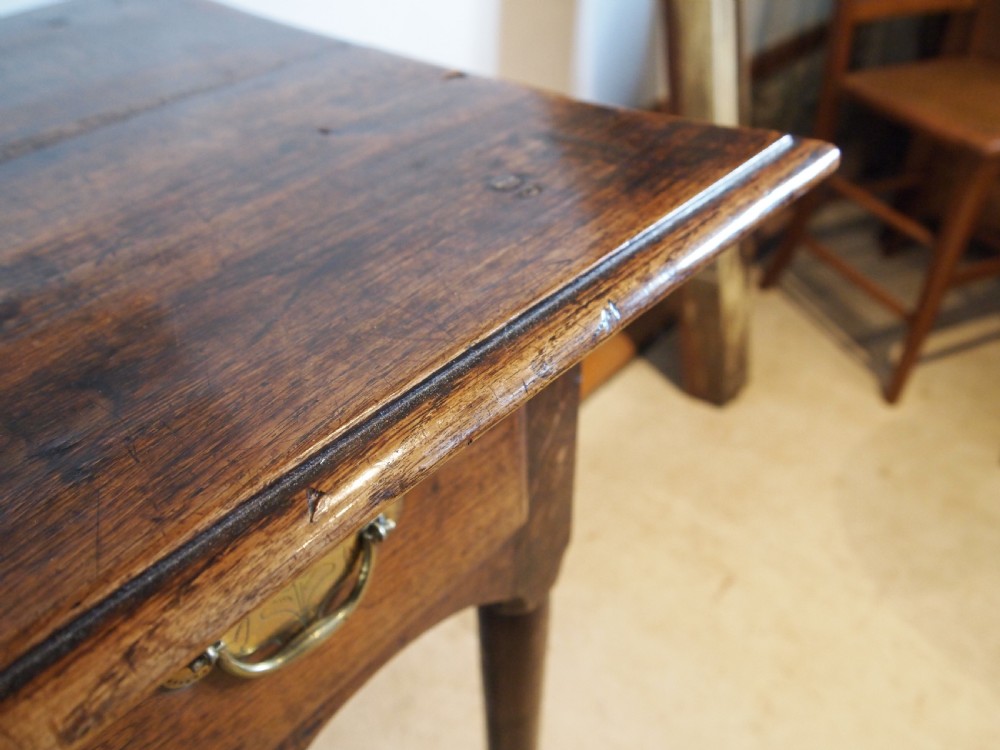 Table lowboy beautiful George II Oak c1750 View XIII