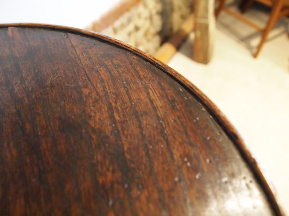 Table rare George II Elm primitive naive c1740 View IX