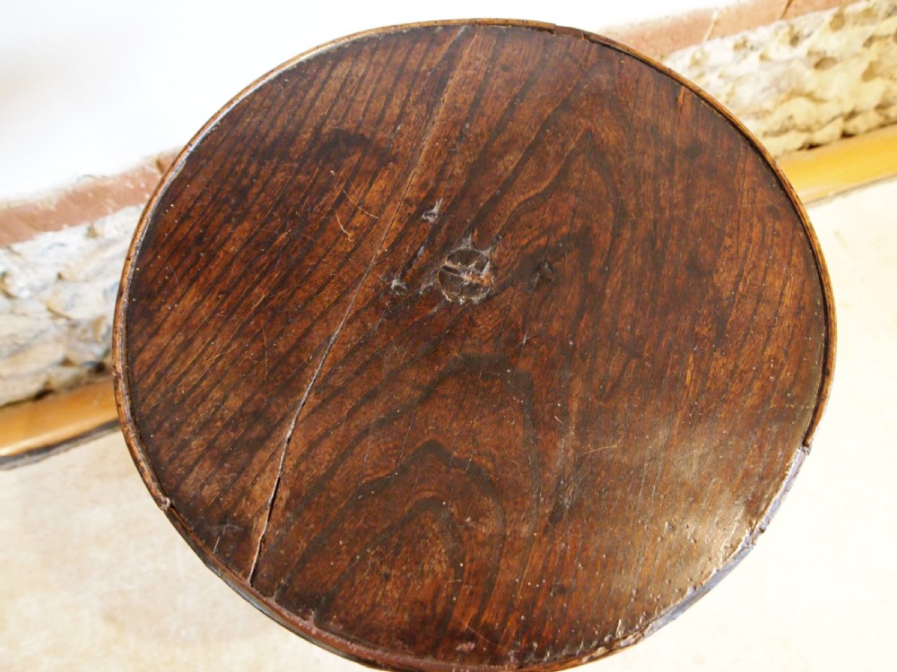 Table rare George II Elm primitive naive c1740 View XV