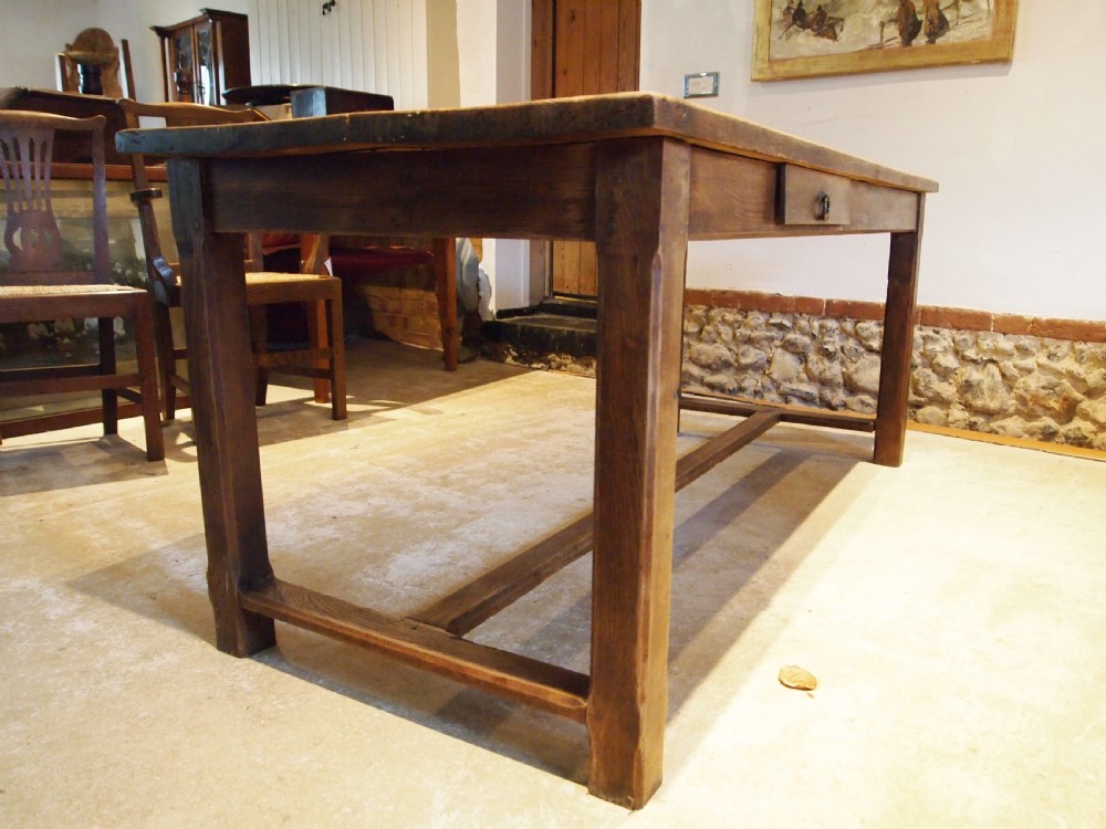 Table stunning French refectory farmhouse Chestnut dining c1840 View III