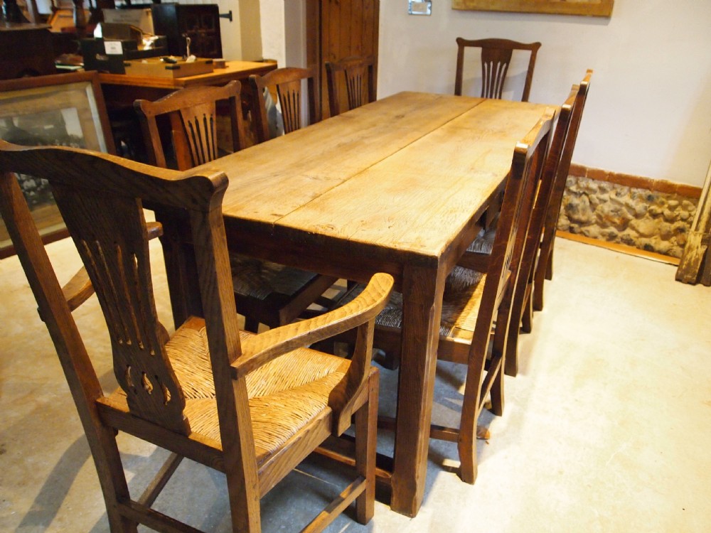 Table stunning French refectory farmhouse Chestnut dining c1840 View VI