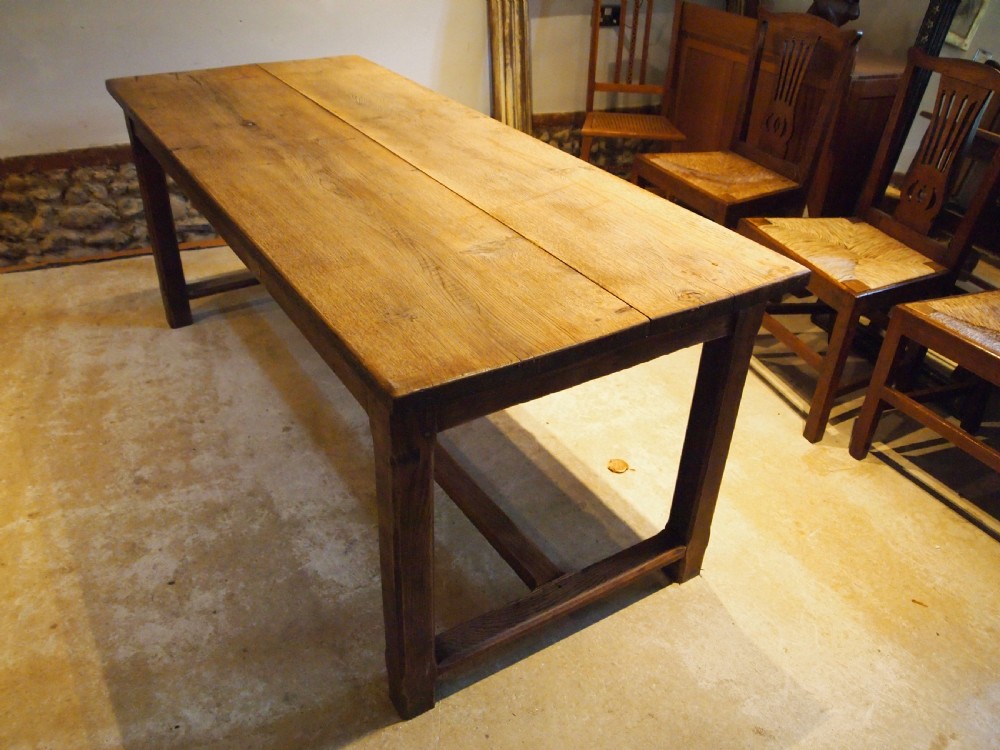 Table stunning French refectory farmhouse Chestnut dining c1840 View VIII